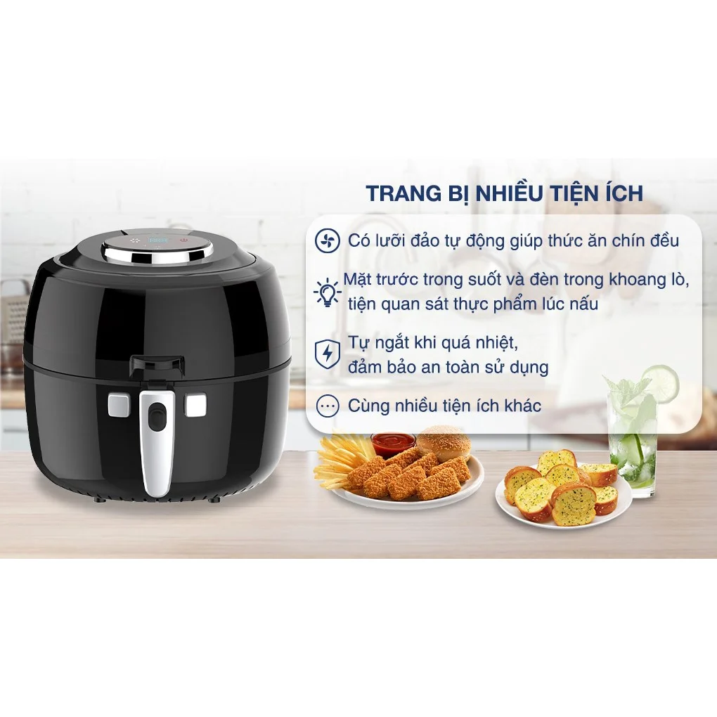 Nồi Chiên Không Dầu 6.5 Lít Kangaroo KG65AF 9