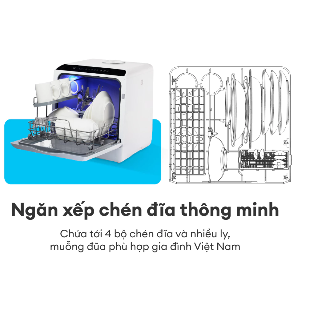 Máy Rửa Chén Kochi DW-C400VN 4