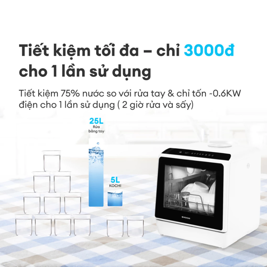 Máy Rửa Chén Kochi DW-C400VN 5