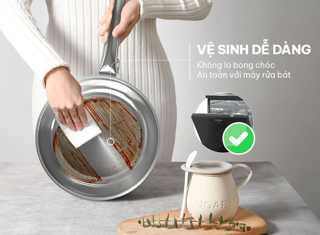 Chảo Inox Đa Lớp Sunhouse IN18M6 11