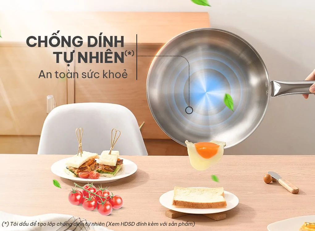 Chảo Inox Đa Lớp Sunhouse IN18M6 7