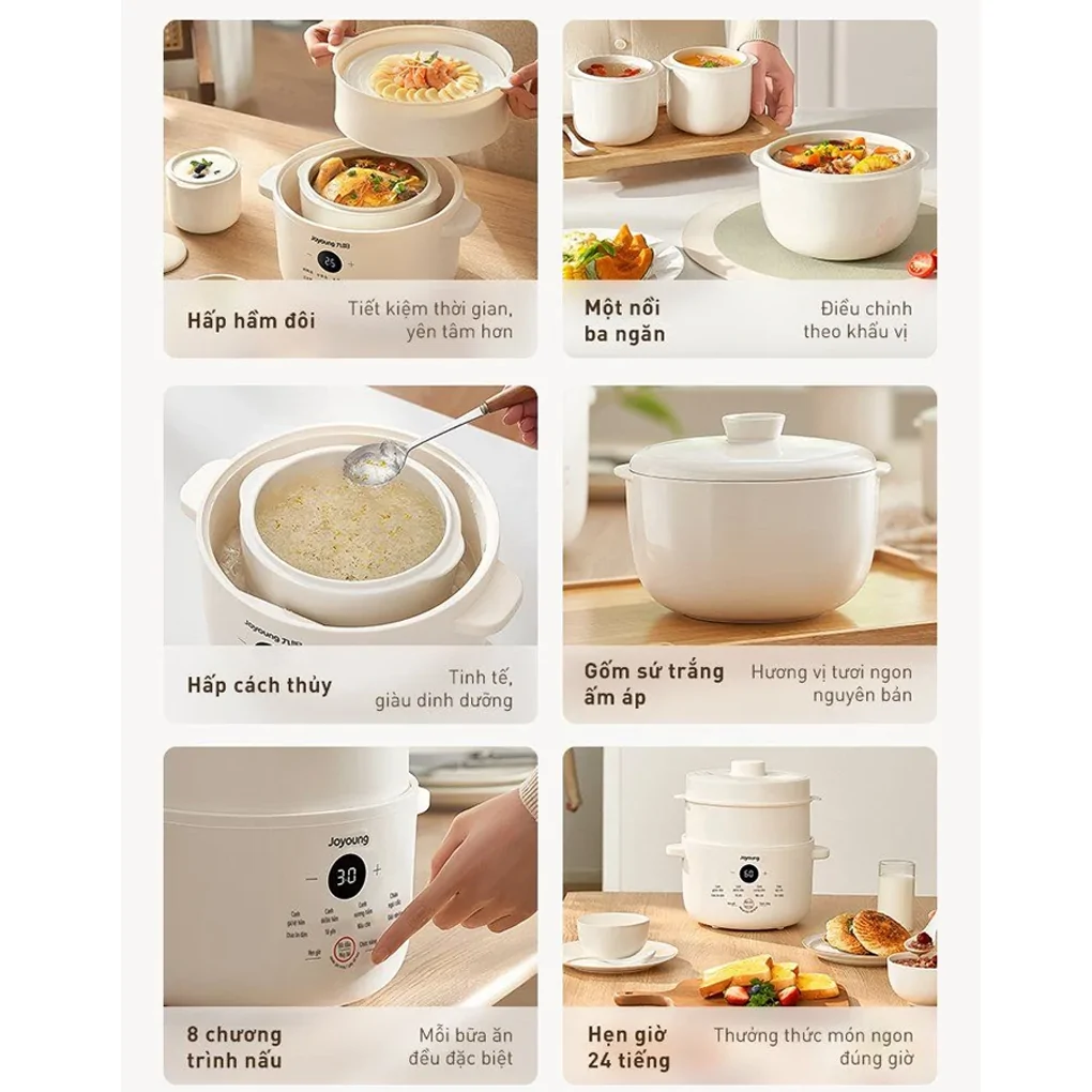 Nồi Nấu Chậm Joyoung JSC-187 1.8 Lít 9