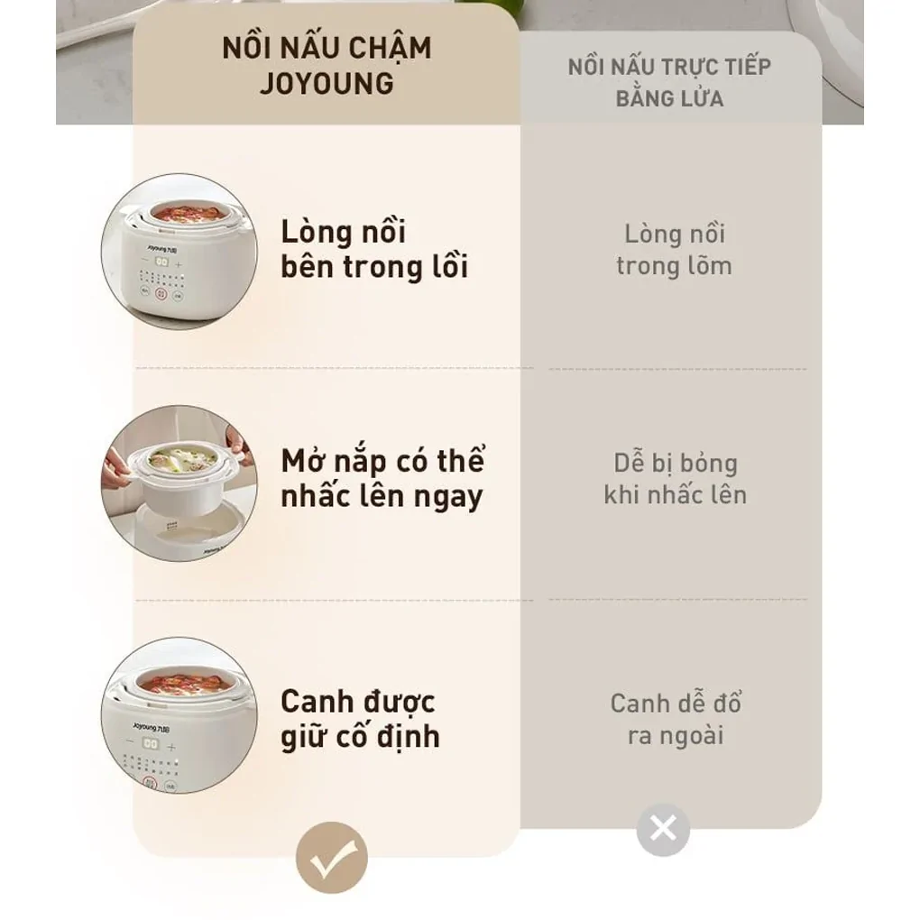 Nồi Nấu Chậm Joyoung JSC-107 1.0 Lít 12