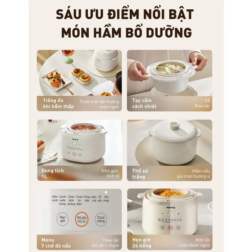 Nồi Nấu Chậm Joyoung JSC-107 1.0 Lít 6