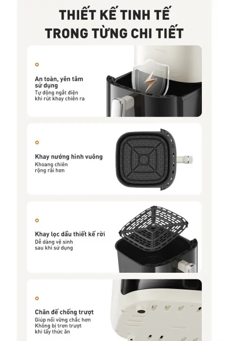 Nồi Chiên Không Dầu Joyoung JAF-565 5.0 Lít 12