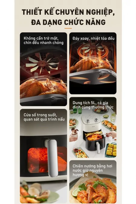 Nồi Chiên Không Dầu Joyoung JAF-565 5.0 Lít 7