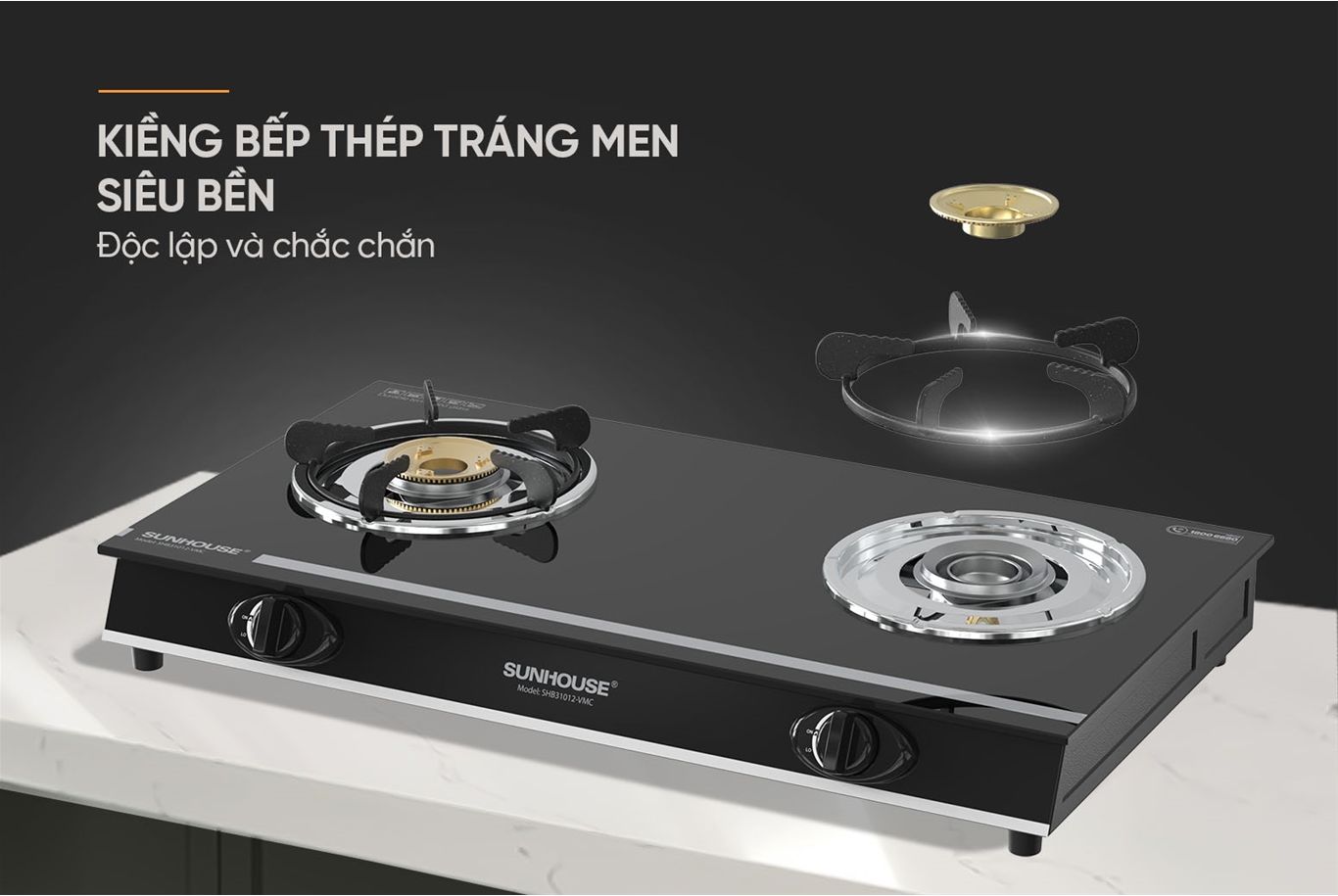 Bếp Gas Dương Kính Sunhouse SHB31012-VMC 6