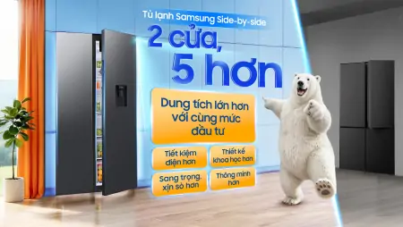 Tủ Lạnh Samsung Inverter 578 Lít Side By Side RS57DG410EB4SV