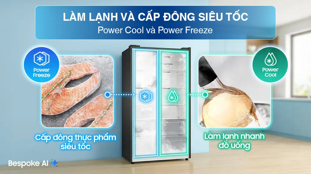 Tủ Lạnh Samsung Inverter 578 Lít Side By Side RS57DG410EB4SV