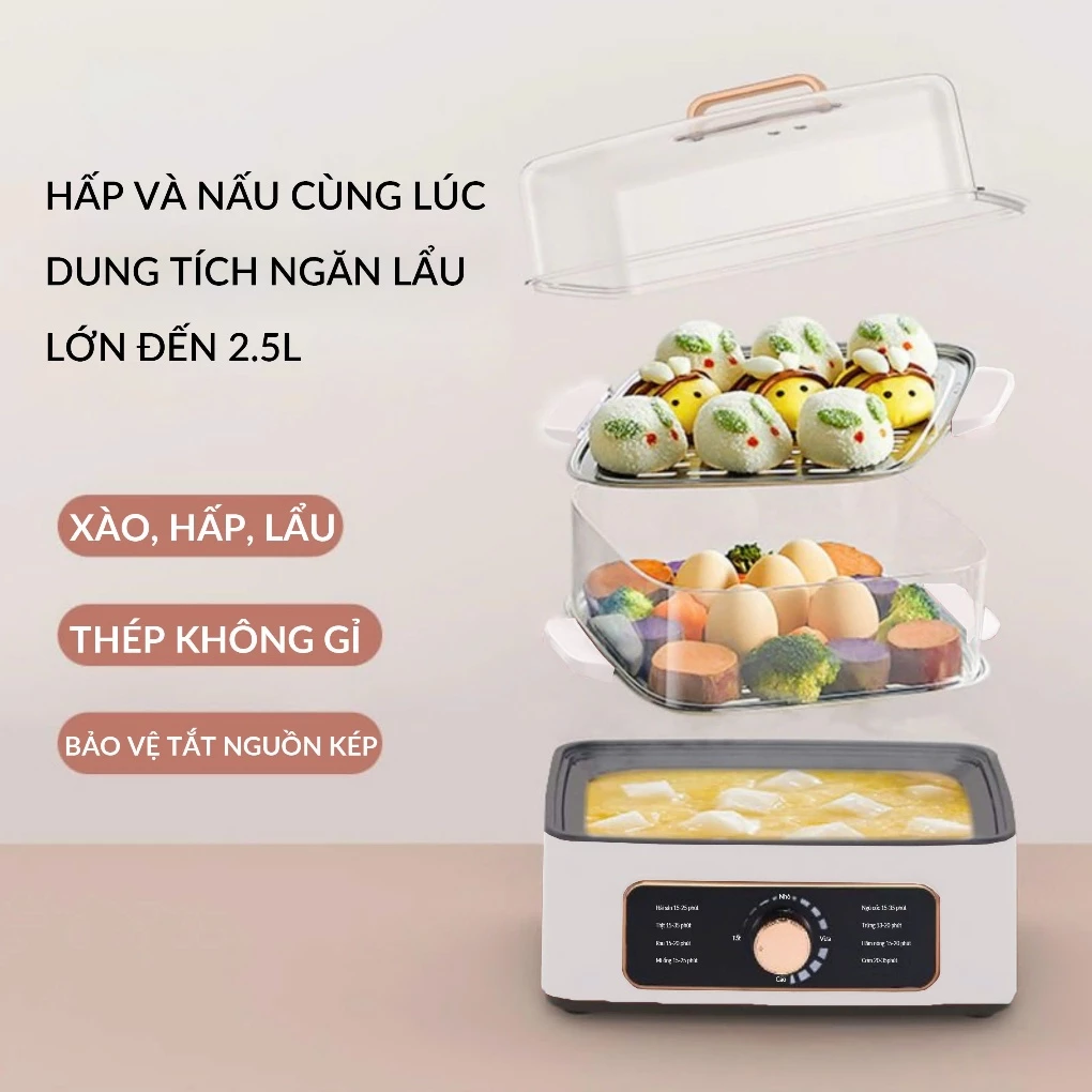 Nồi Lẩu Hấp Thủy Nhiệt Đa Năng Perfect PF-LH12 22 Lít 4