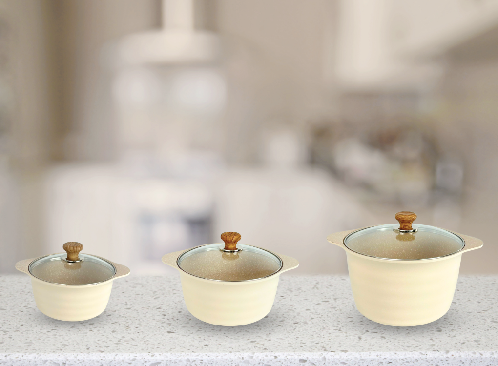 Bộ 4 Nồi Chảo Chống Dính Ecoramic EBLMIH4 0