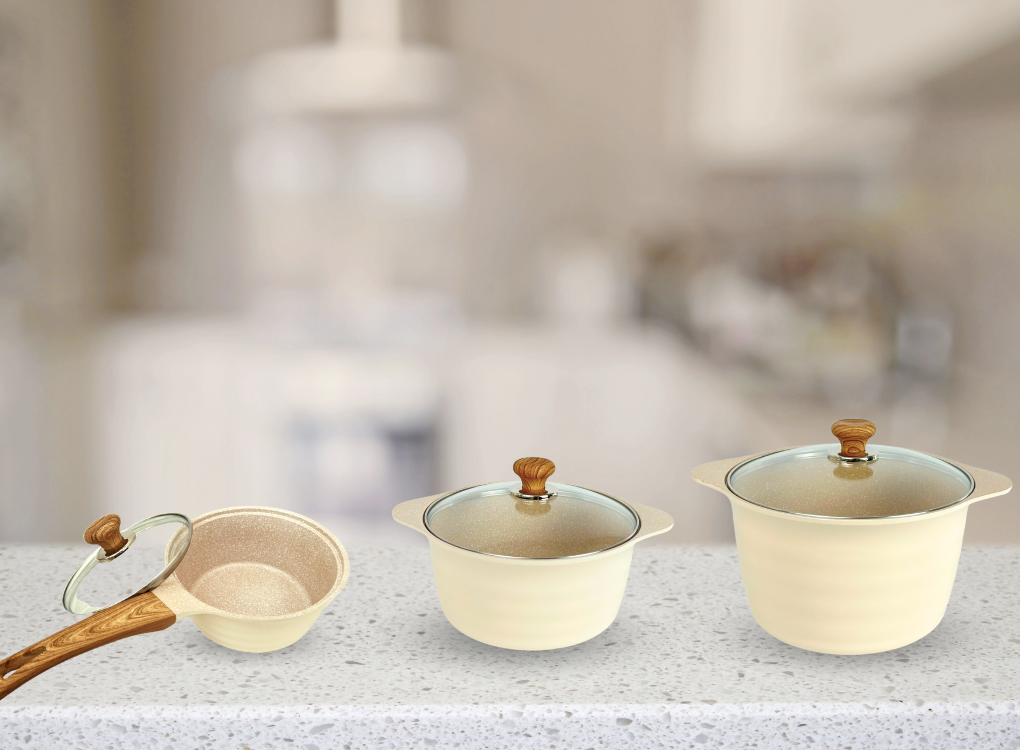 Bộ 4 Nồi Chảo Chống Dính Ecoramic EBLMIH4 1