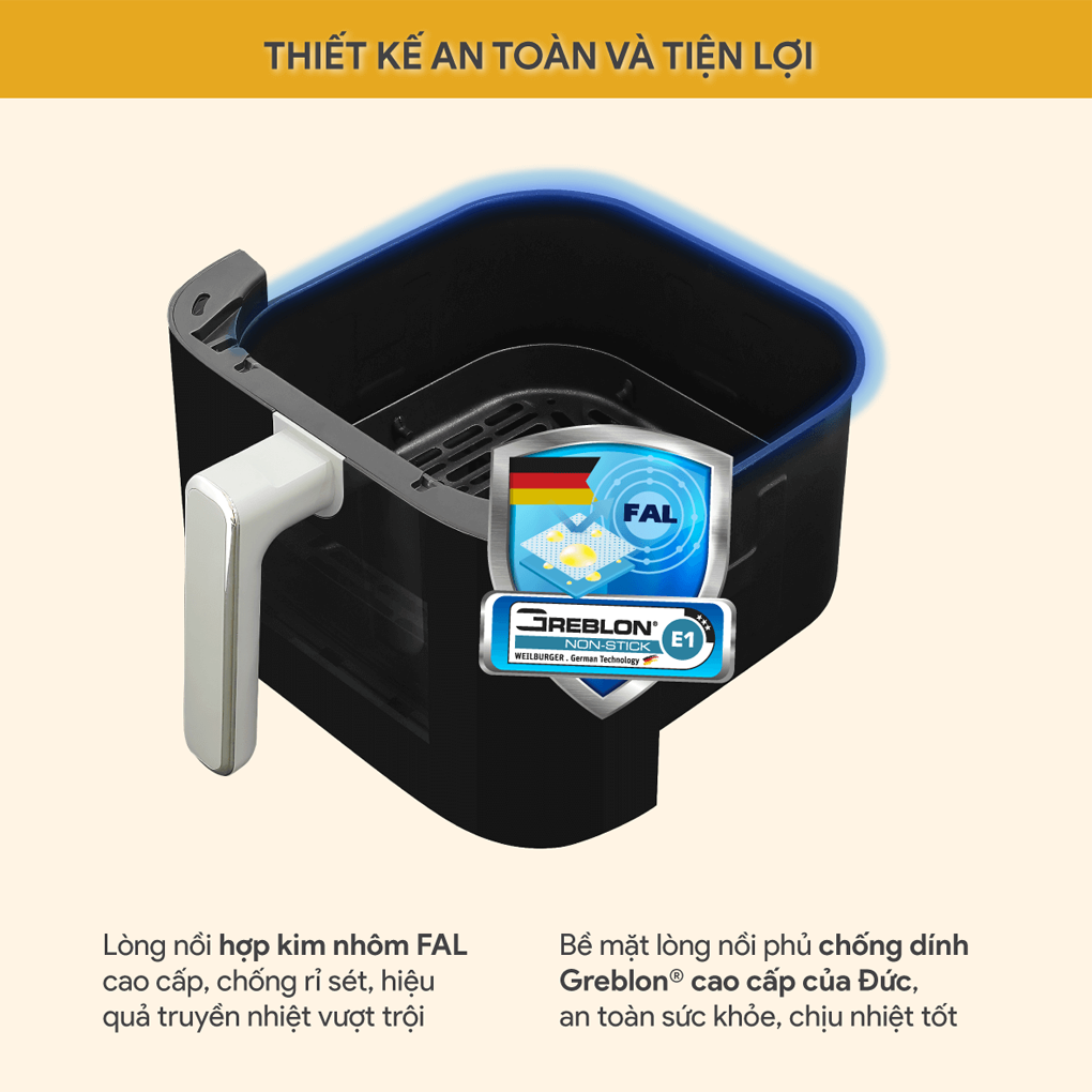 Nồi Chiên Không Dầu Bluestone 6.0 Lít AFB-5867 9