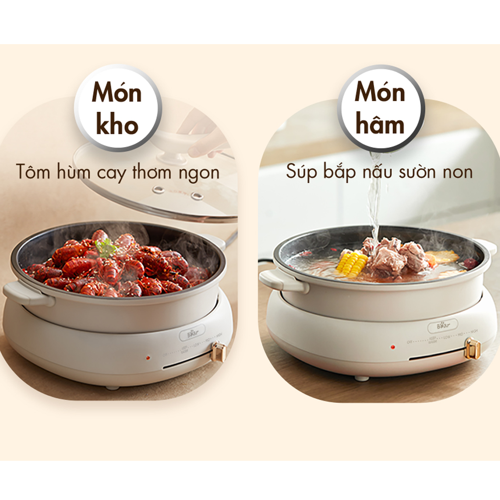 Nồi Lẩu Nướng Đa Năng Bear DHG-C40W2 0