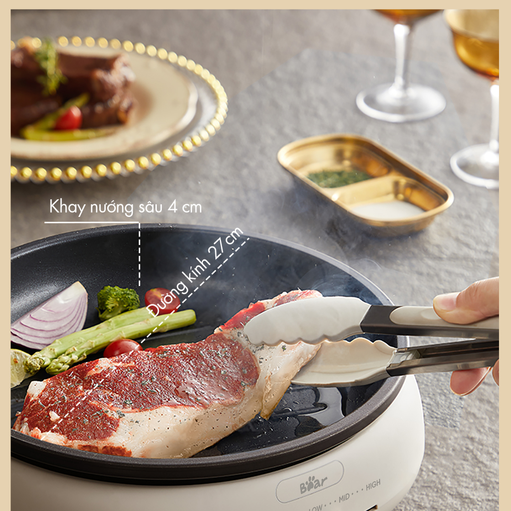 Nồi Lẩu Nướng Đa Năng Bear DHG-C40W2 1