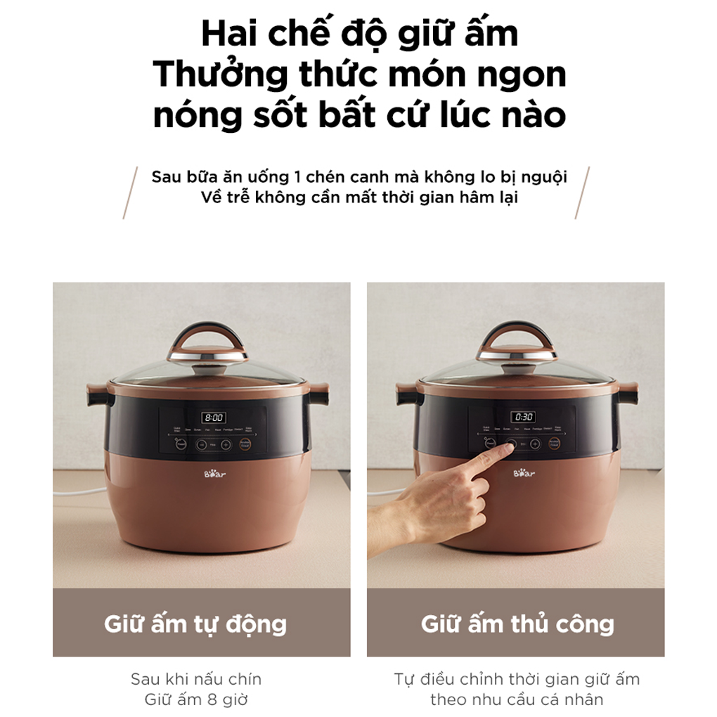 Nồi Nấu Chậm Bear DDZ-B45Z1 16