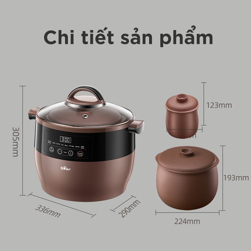 Nồi Nấu Chậm Bear DDZ-B45Z1 18