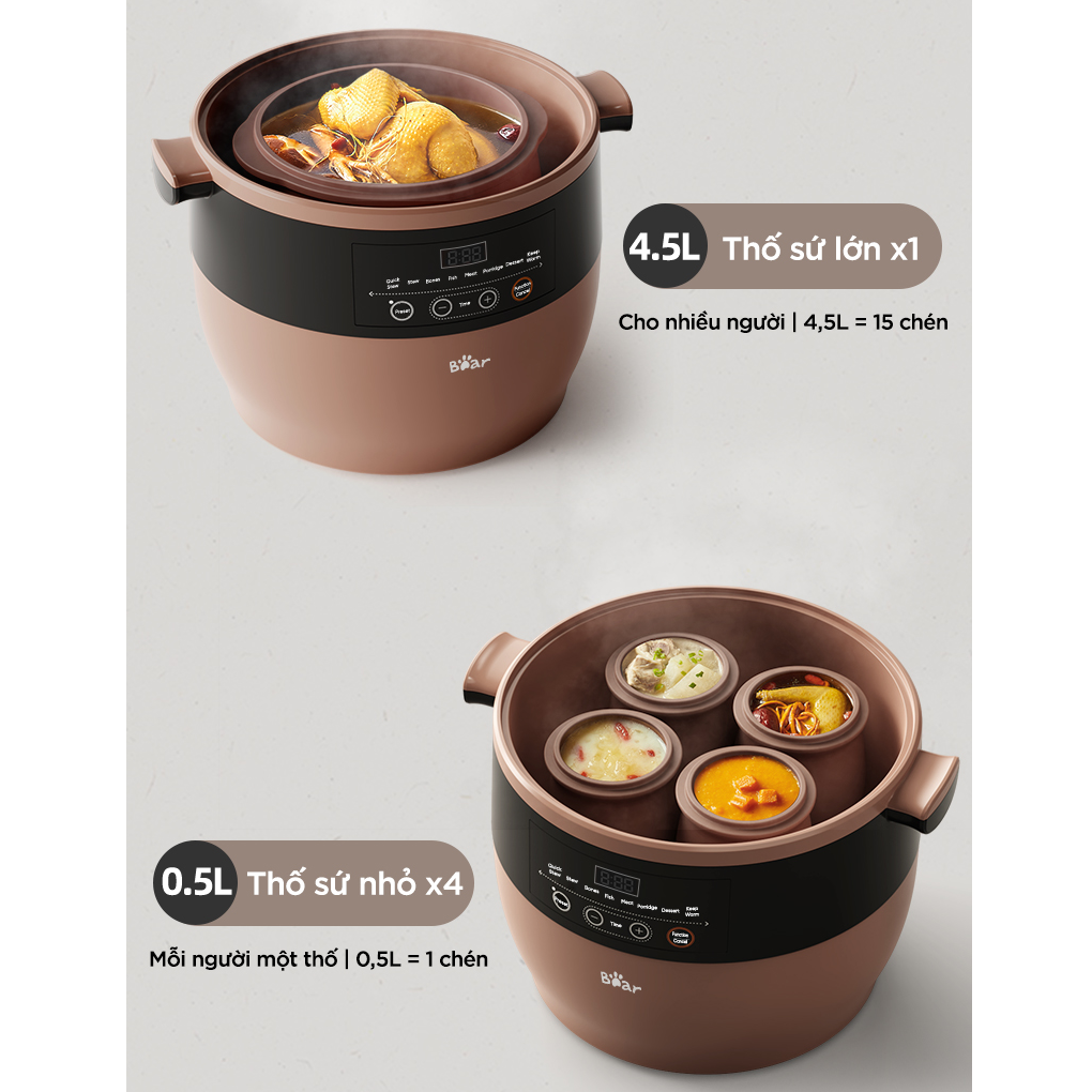 Nồi Nấu Chậm Bear DDZ-B45Z1 6