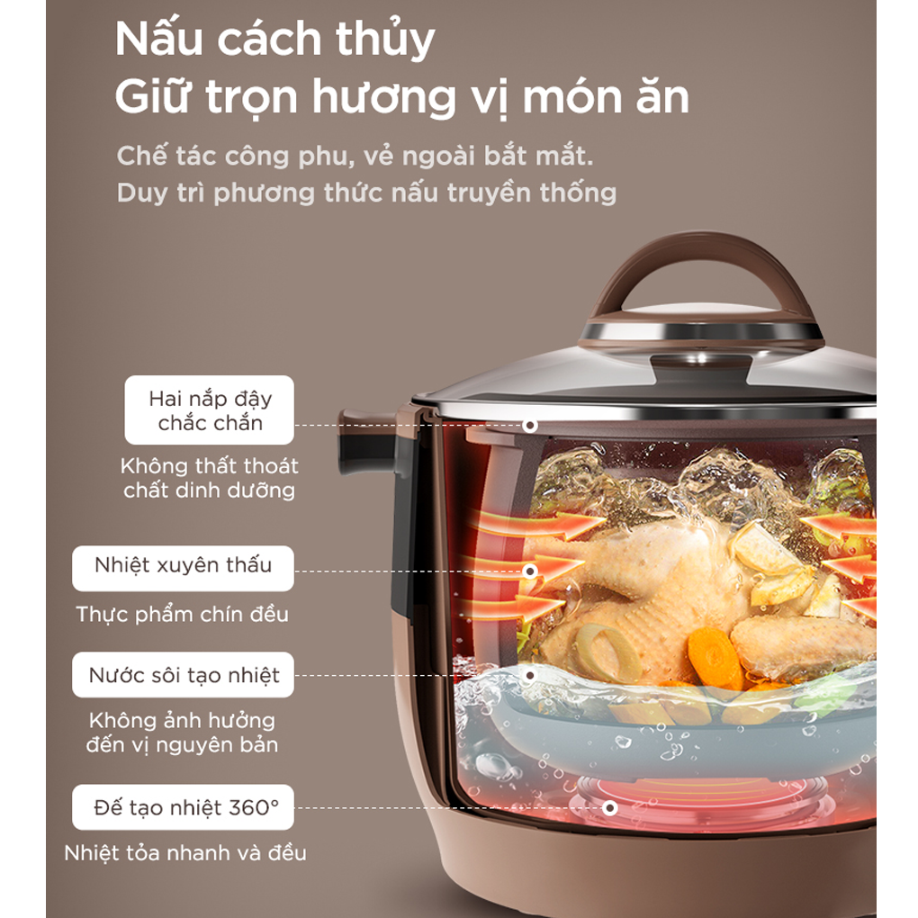 Nồi Nấu Chậm Bear DDZ-B45Z1 9