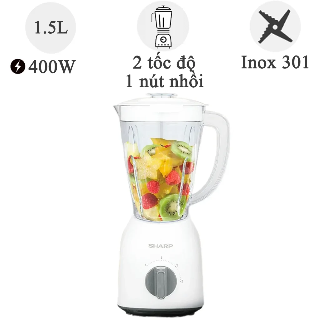 Máy Xay Sinh Tố Sharp EM-S154PV-WH