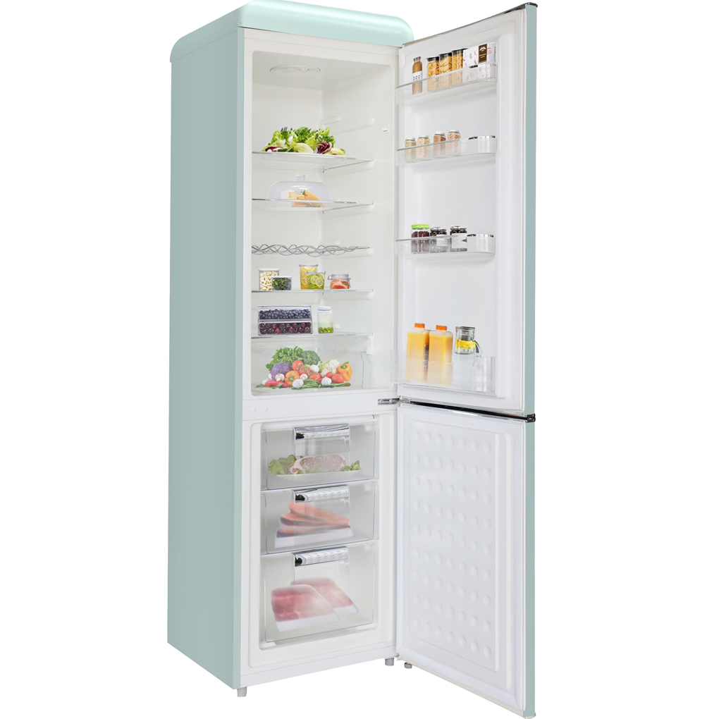 Tủ Lạnh Simplehome 280 Lít BCD-258VX Phong Cách Retro Màu Xanh Ngăn Đá Dưới 1