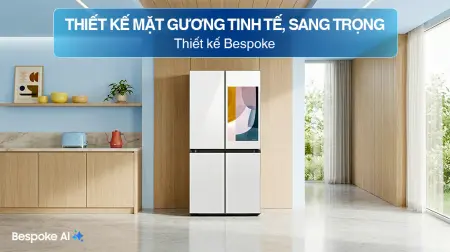 Tủ Lạnh Samsung Inverter 636 Lít Bespoke RF65DB990012SV Trắng Thạch Anh