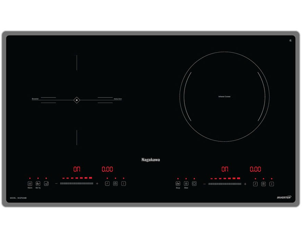 Bếp Đôi Điện Từ Hồng Ngoại Nagakawa NK2F02MB - Malaysia 0