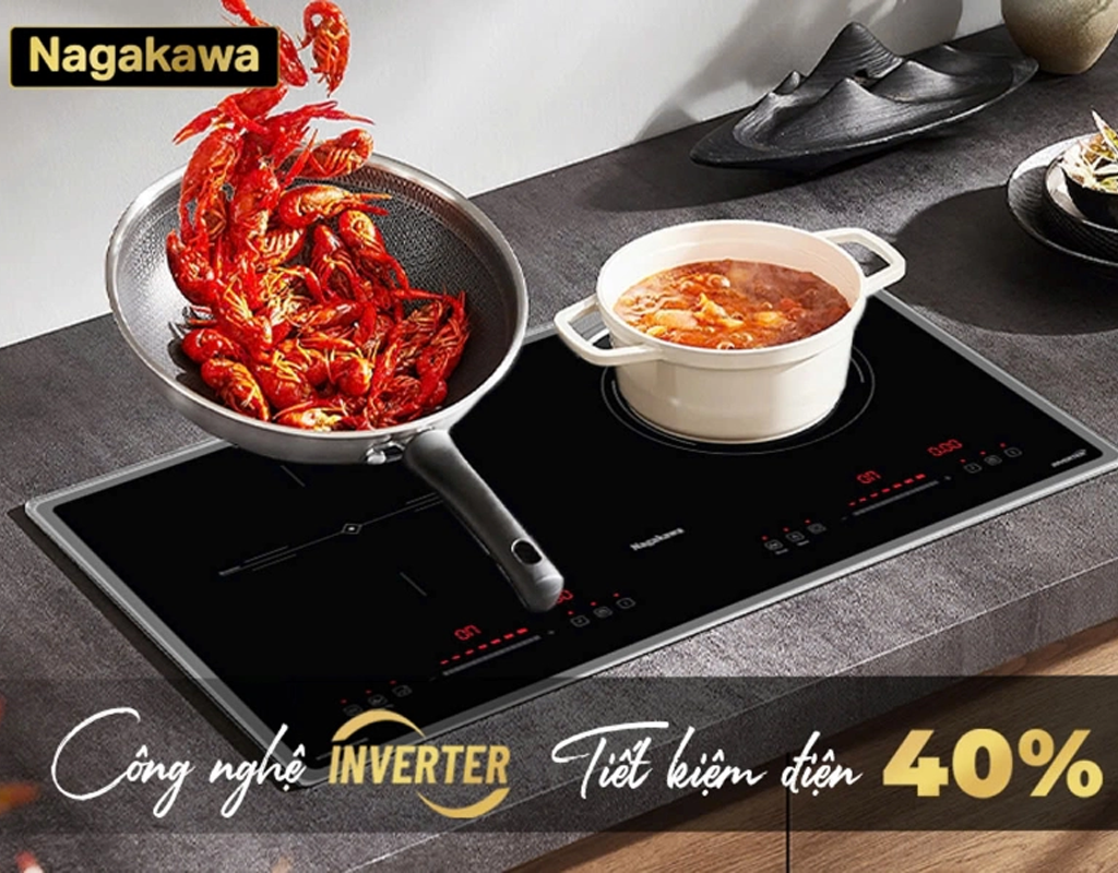 Bếp Đôi Điện Từ Hồng Ngoại Nagakawa NK2F02MB - Malaysia 5