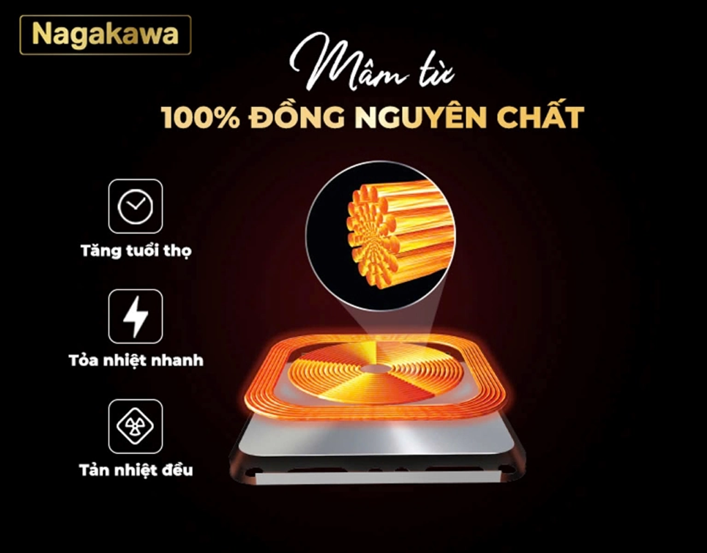 Bếp Đôi Điện Từ Hồng Ngoại Nagakawa NK2F02MB - Malaysia 6