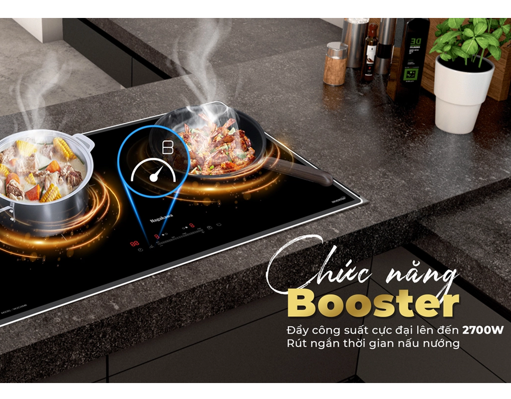 Bếp Đôi Điện Từ Nagakawa NK2C26MB - Malaysia 3