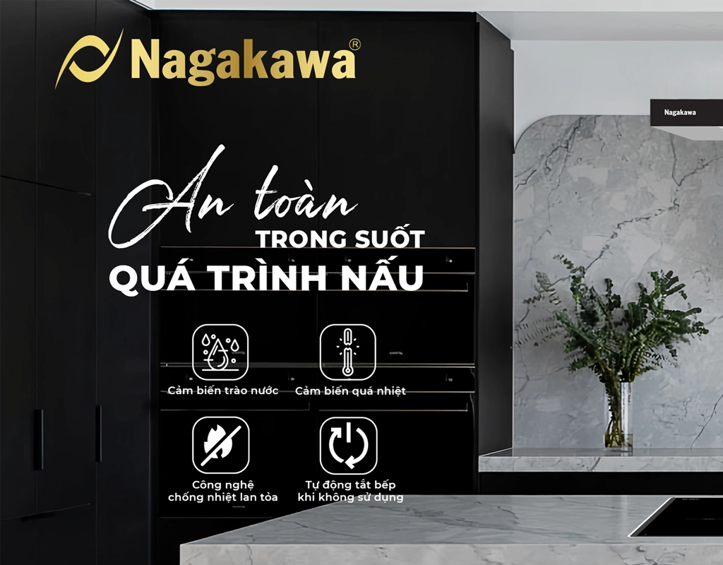 Bếp Đôi Điện Từ Nagakawa NK2C26MB - Malaysia 5