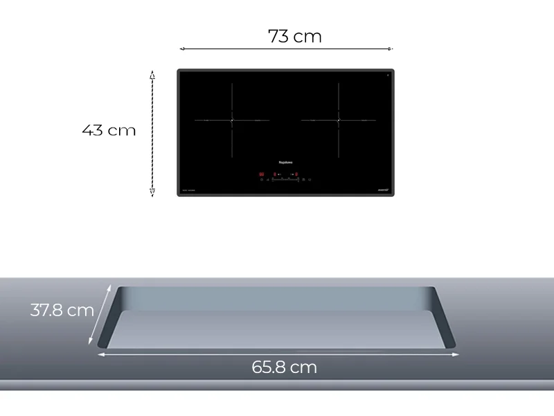 Bếp Đôi Điện Từ Nagakawa NK2C26MB - Malaysia 0