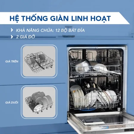 Máy Rửa Bát 12 Bộ Hòa Phát HD F1206EBB.TM - Xuất Xứ Thái Lan 10