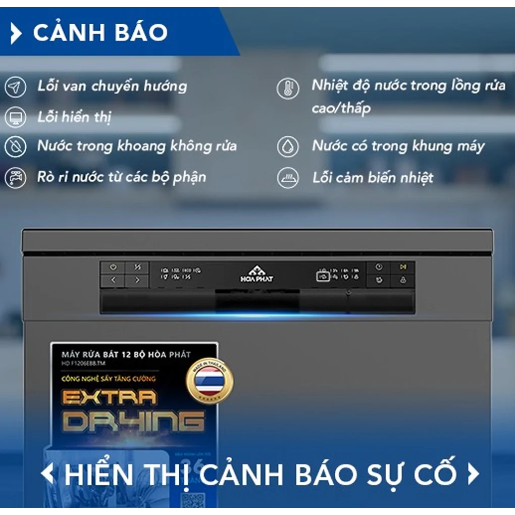 Máy Rửa Bát 12 Bộ Hòa Phát HD F1206EBB.TM - Xuất Xứ Thái Lan 16