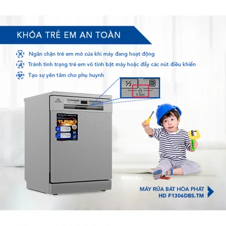 Máy Rửa Bát 13 Bộ Hòa Phát HD F1306DBS.TM - Xuất Xứ Thái Lan 17