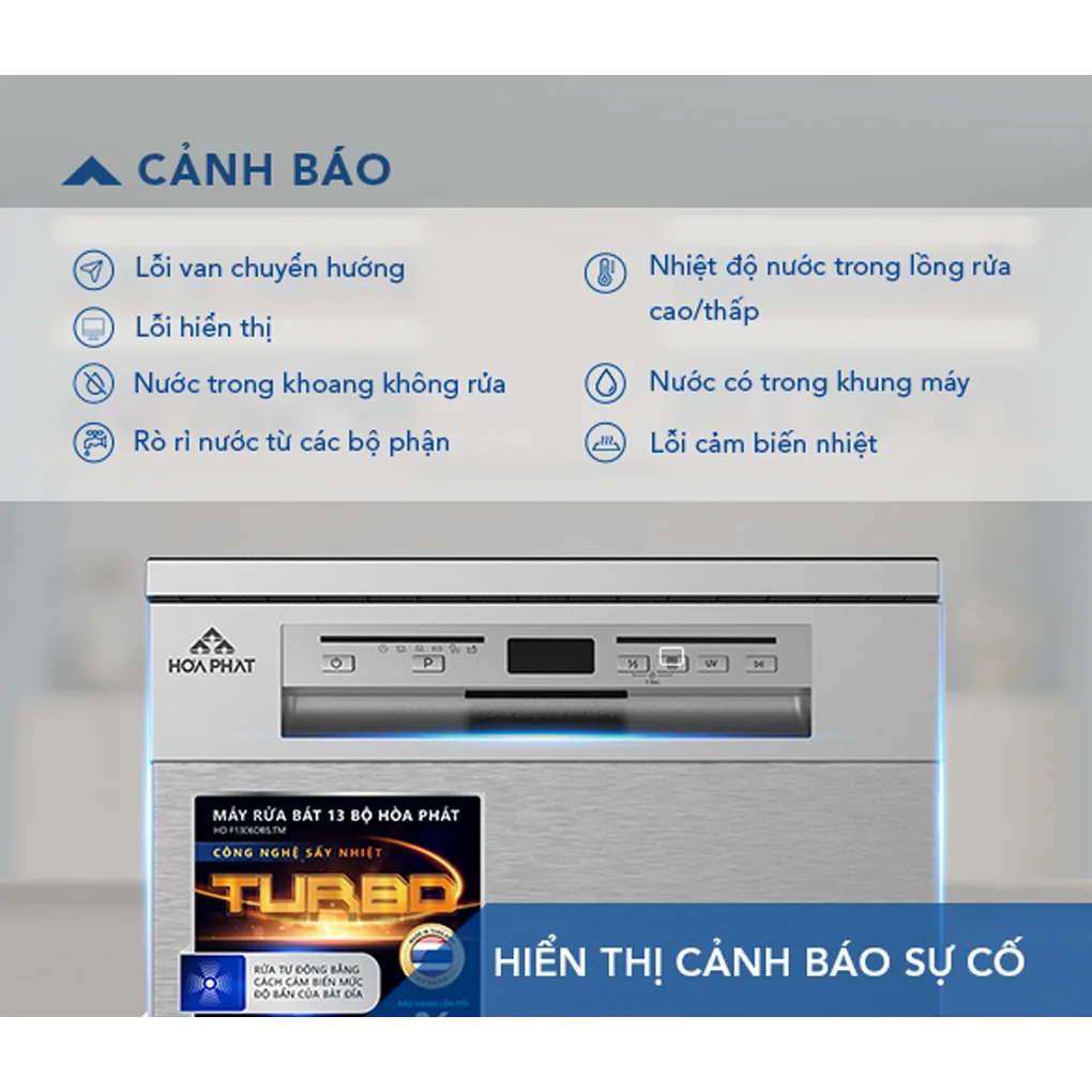 Máy Rửa Bát 13 Bộ Hòa Phát HD F1306DBS.TM - Xuất Xứ Thái Lan 18