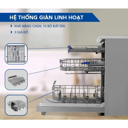 Máy Rửa Bát Hòa Phát 15 Bộ HD F1508EBS.TM 9