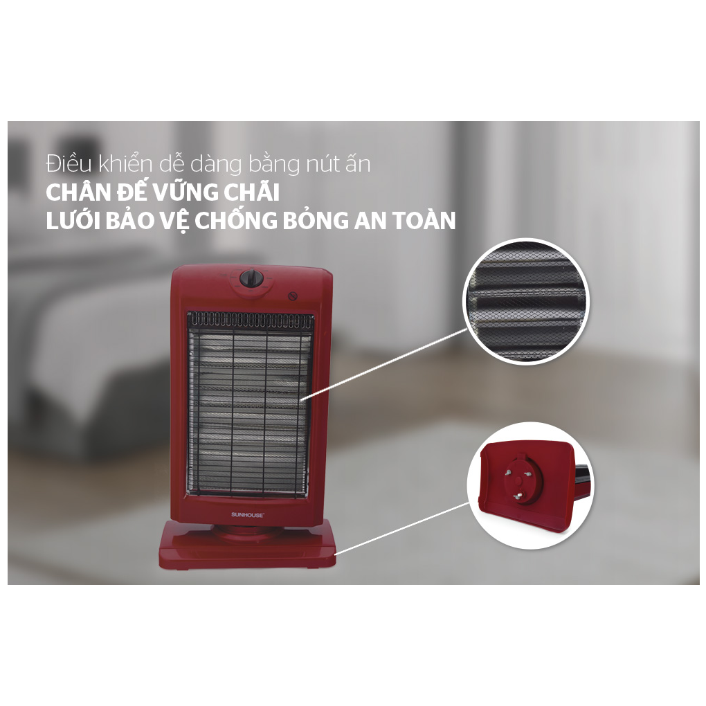 Sưởi Điện 3 Bóng Halogen Sunhouse SHD7016 4
