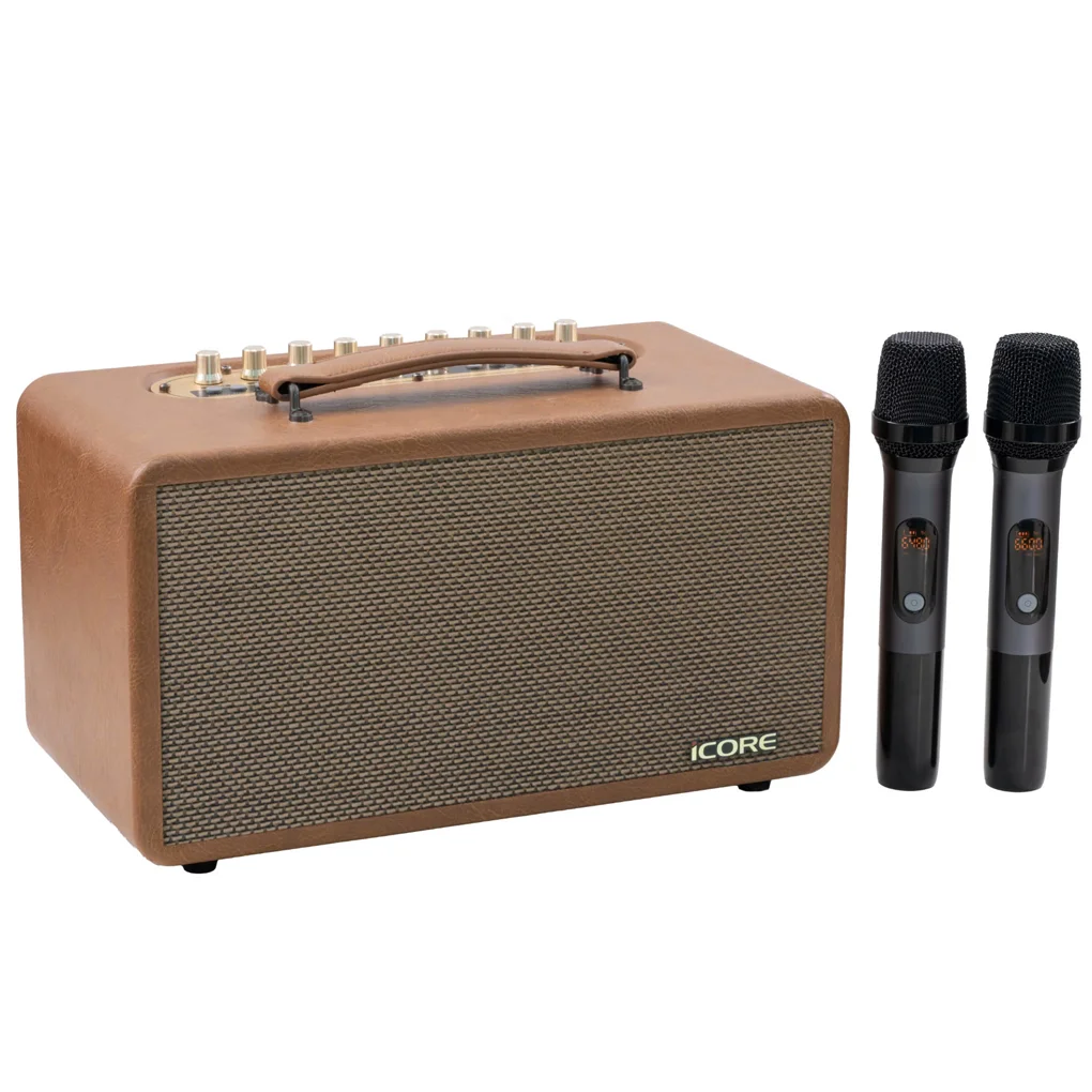 Bộ Loa Karaoke Xách Tay iCore P8 Kèm 02 Micro 2