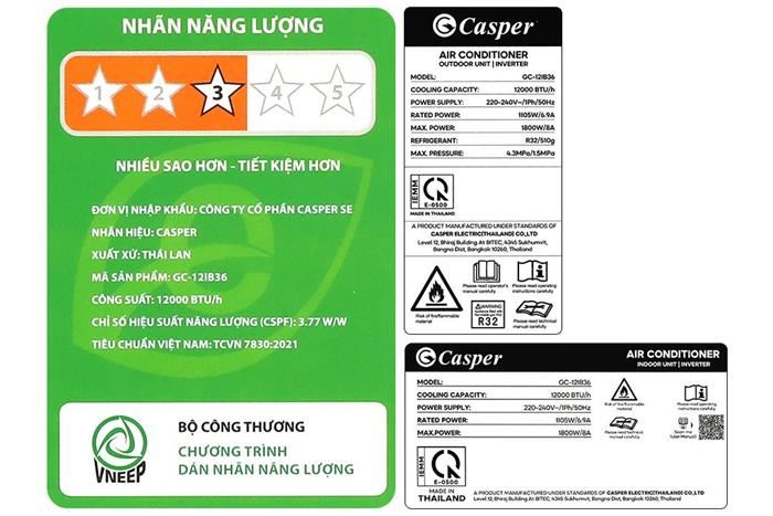 Máy Lạnh Casper Inverter 1.5 Hp GC-12IB36 5