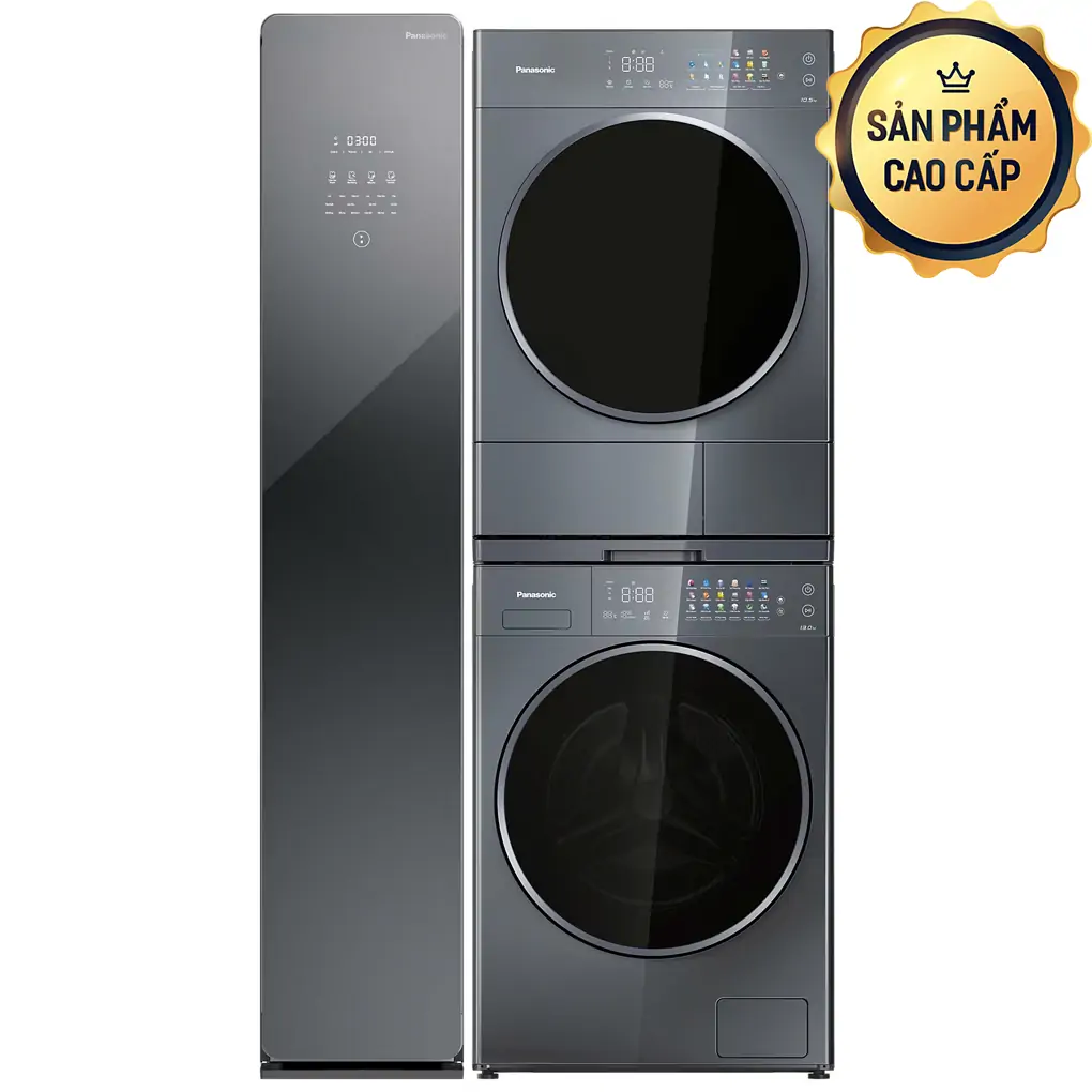 Bộ Sản Phẩm Panasonic Tủ Chăm Sóc Quần Áo Thông Minh - Máy Giặt 13 Kg - Máy Sấy 10.5 Kg