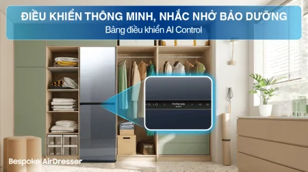 Tủ Chăm Sóc Quần Áo Thông Minh Samsung Bespoke AirDresser 5 móc DF24CB9900CRSV