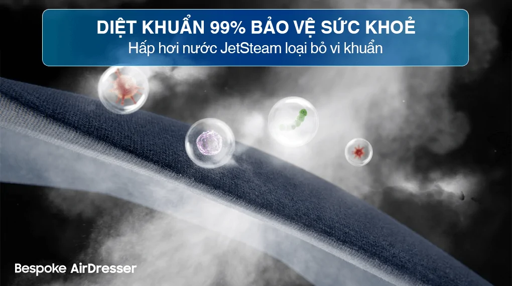 Tủ Chăm Sóc Quần Áo Thông Minh Samsung Bespoke AirDresser 5 móc DF24CB9900CRSV