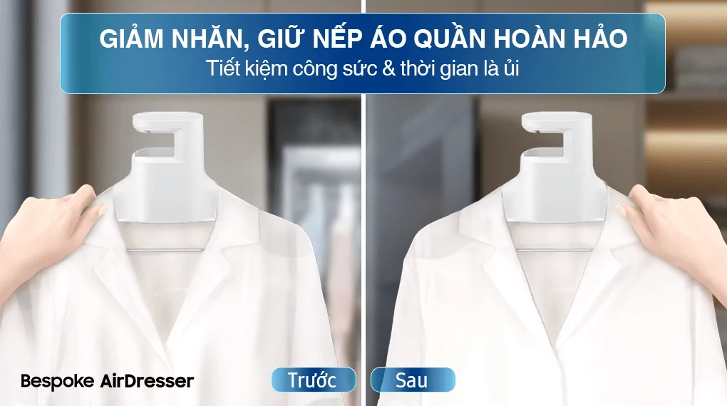 Tủ Chăm Sóc Quần Áo Thông Minh Samsung Bespoke AirDresser 5 móc DF24CB9900CRSV