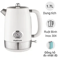 Bình Đun Siêu Tốc Simplehome T-9020BT Màu Kem