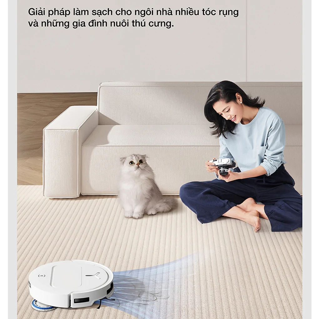 Robot Hút Bụi Lau Nhà Thông Minh Ecovacs T50 OMNI Màu Trắng 15