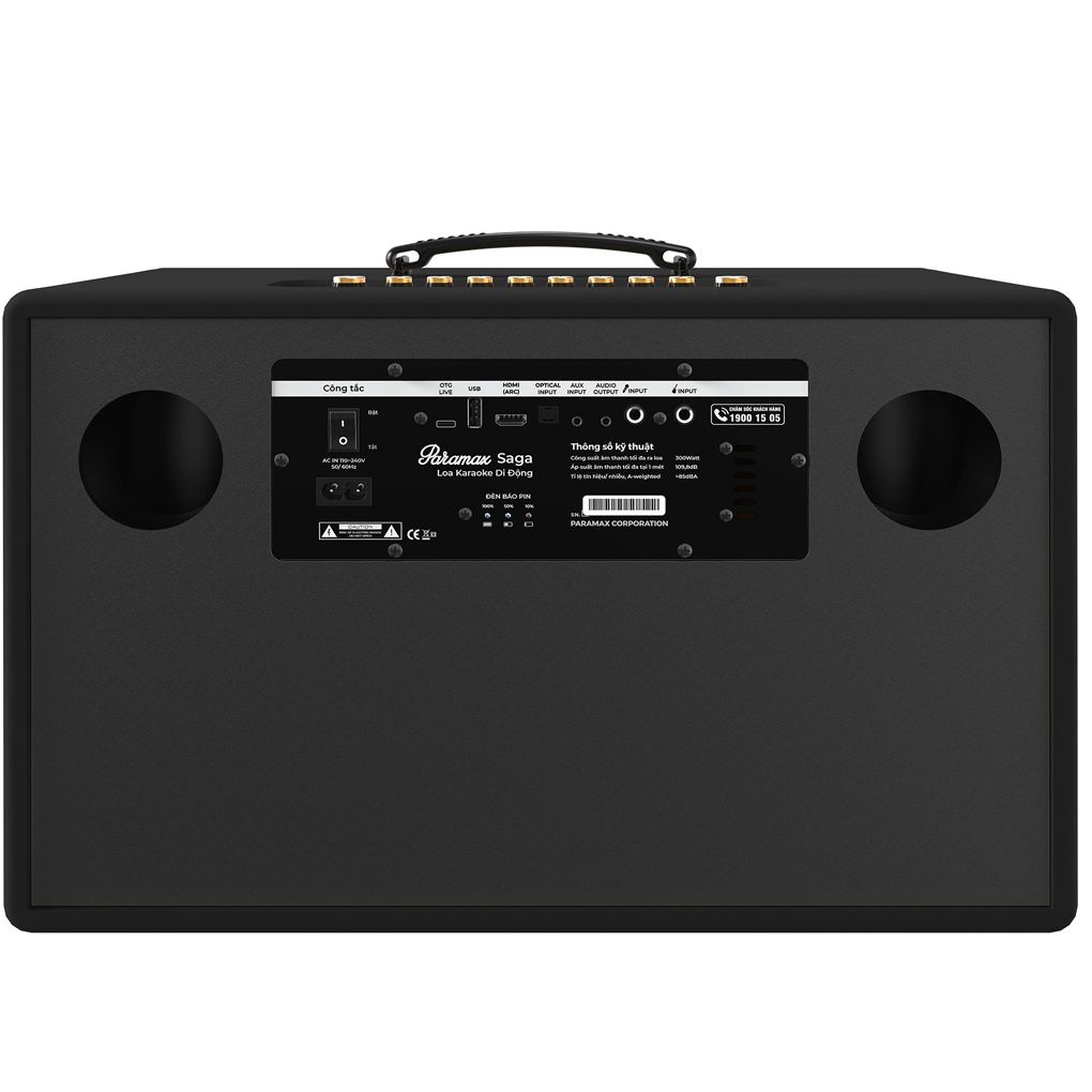 Loa Di Động Xách Tay Paramax Saga (Black Leather) 1