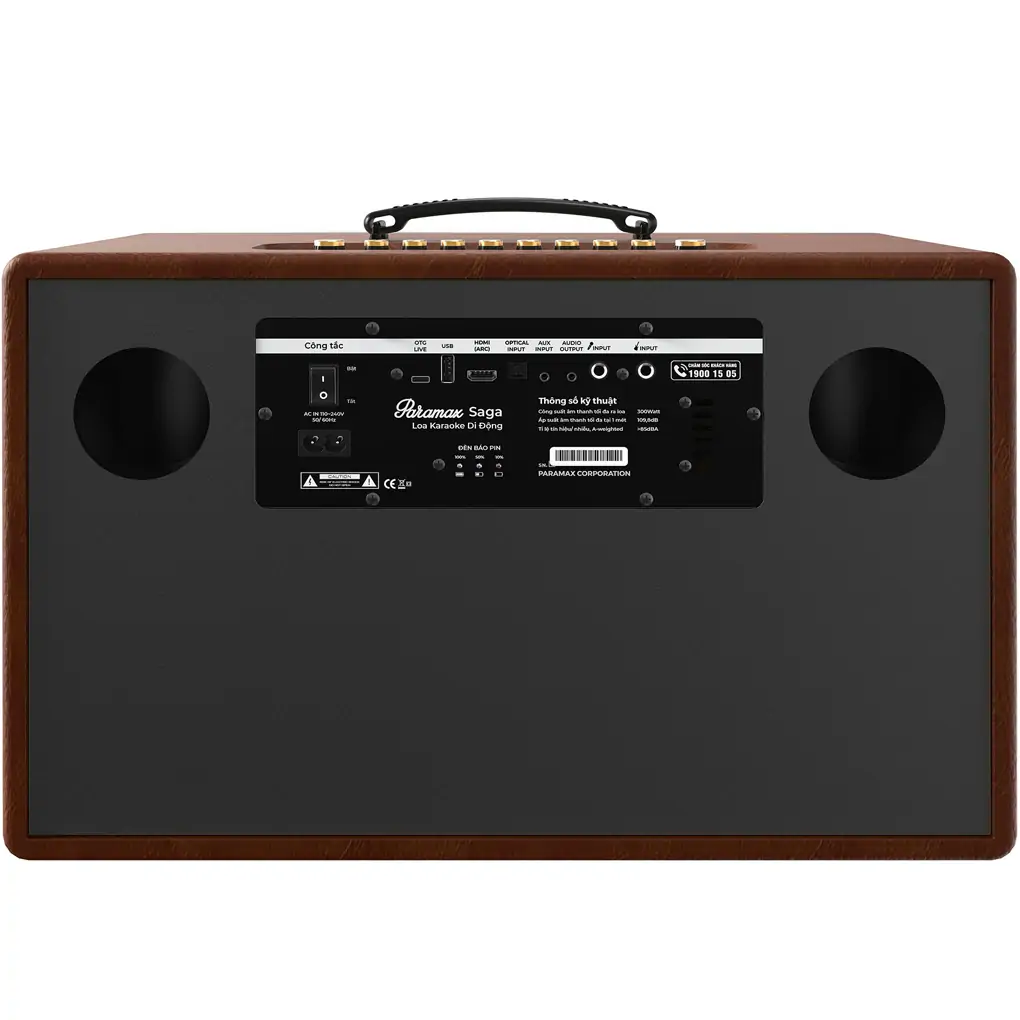 Loa Di Động Xách Tay Paramax Saga (Brown Leather) 1