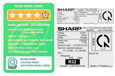 Máy Lạnh Sharp Inverter 2 HP AH-XP18CHW 7