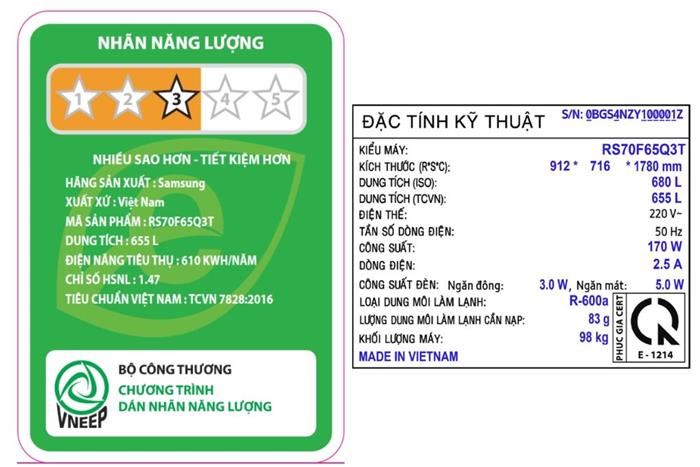 Tủ Lạnh Samsung Inverter 655 Lít RS70F65Q3TSV 4